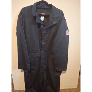 Bulwark Flame Resistant Navy Blue Cotton Coverall Size 42 Regular Industrial Wor